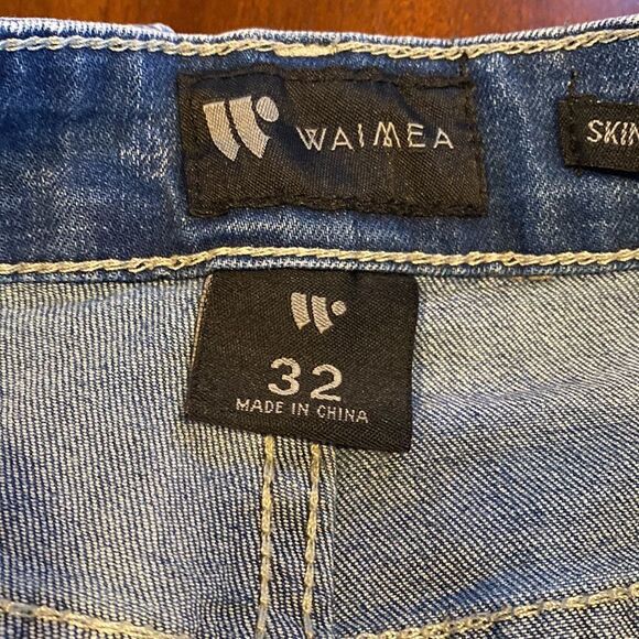 Waimea Men’s Graffiti Denim Skinny Jeans Streetwear Size 32x31 - Picture 11 of 14
